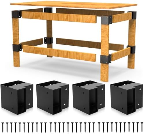 Heavy Duty Workbench Bracket Kit, 8 PCS Workbench Corner Brackets