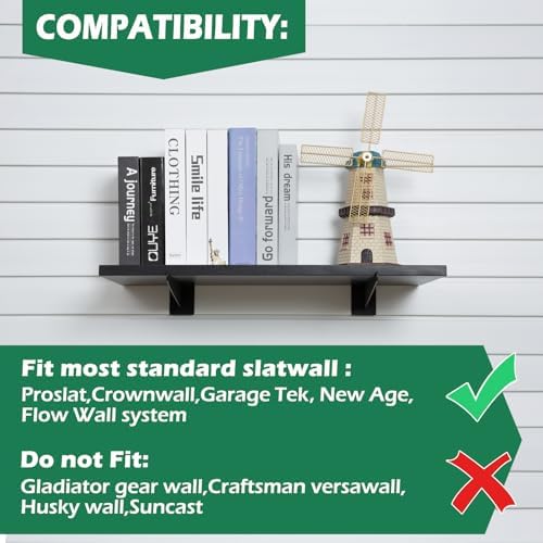 10 Inch Slatwall Shelf Bracket, Slatwall Accessories, Heavy Duty Slat Wall Sh...
