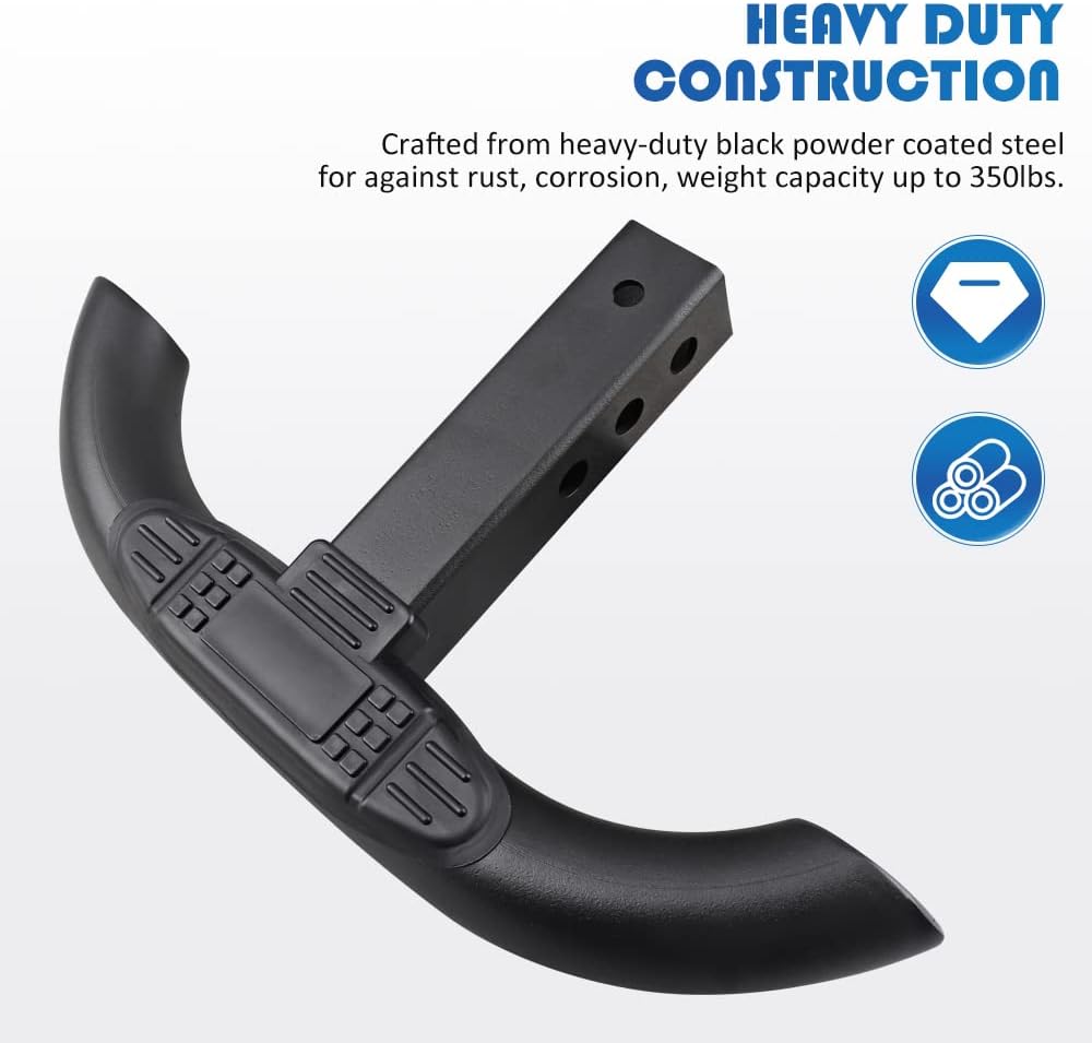Hitch Step for 2 Inch Hitch Receiver Towing Bar Bumper Step Rear End Guard Pr...