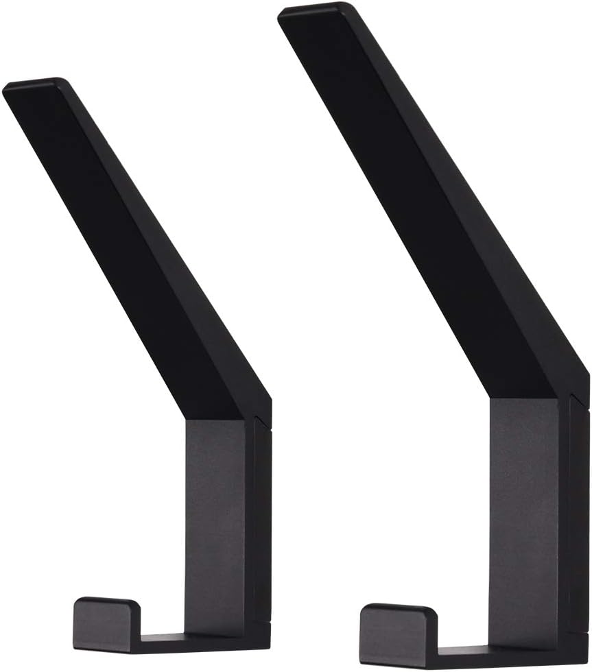 Coat Hooks Wall Mounted Towel Holder Heavy Duty Aluminum Double Robe Hanger f...