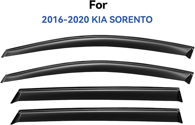 Window Visors Rain Guards for 2016 2017 2018 2019 2020 Kia Sorento, Out-Channel