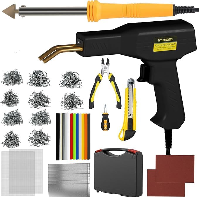 Plastic Welder,2 in 1 Plastic Welding Kit,Hot Stapler Car Bumper Repair Kit