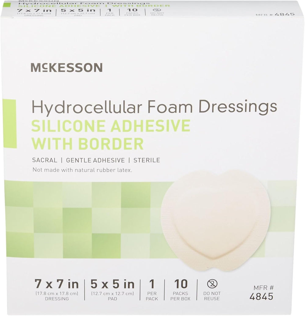 McKesson Hydrocellular Foam Dressings, Sterile, Silicone Adhesive with Border...