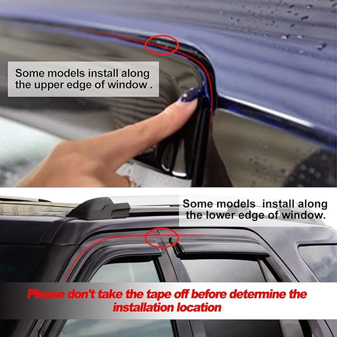 94975 Side Window Wind Deflector, Window Visor fit