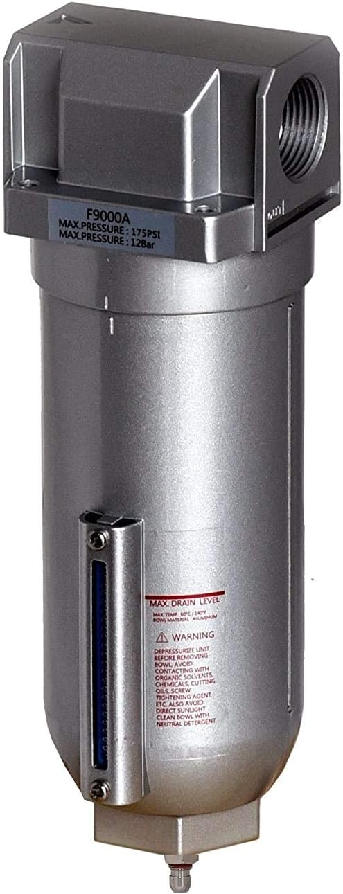 3/4" Inline Air Compressor Water Moisture Filter Trap Separator w/Manual...