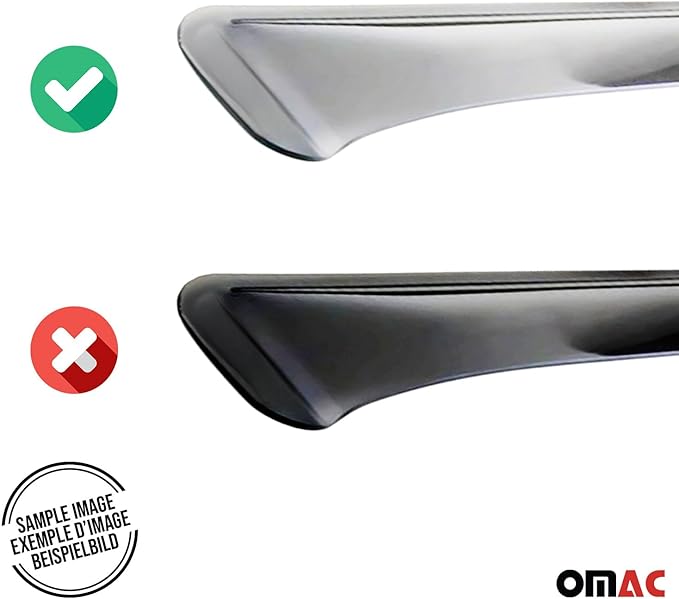 OMAC Window Visor Vent Rain Deflector (2 Pcs)