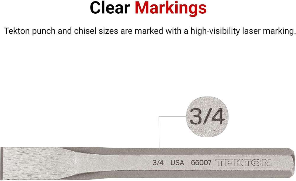 TEKTON Cold Chisel Set, 3-Piece | PNC91003