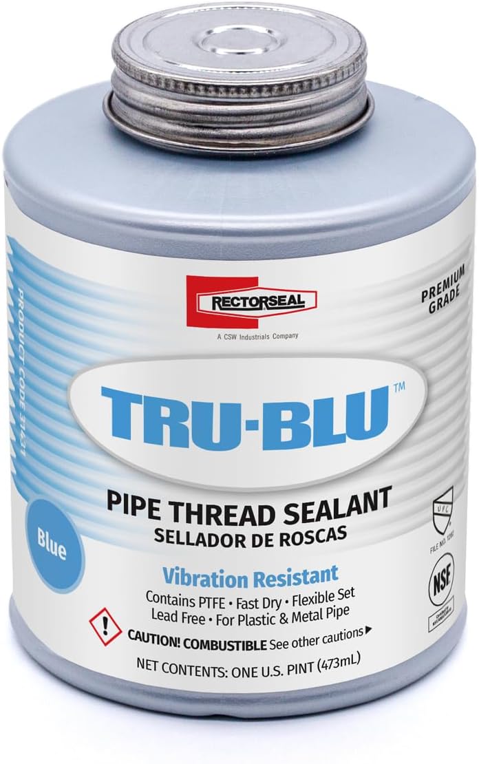 RectorSeal Tru-Blu 31431 Pipe Thread Sealant, Fast-Dry, Flexible Set Thread S...