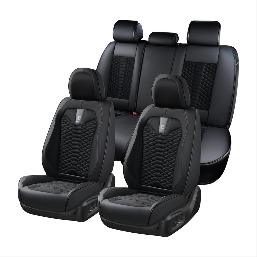 Coverado Car Seat Covers Full Set, 5 Seats Universal Seat Covers for Cars, Br...