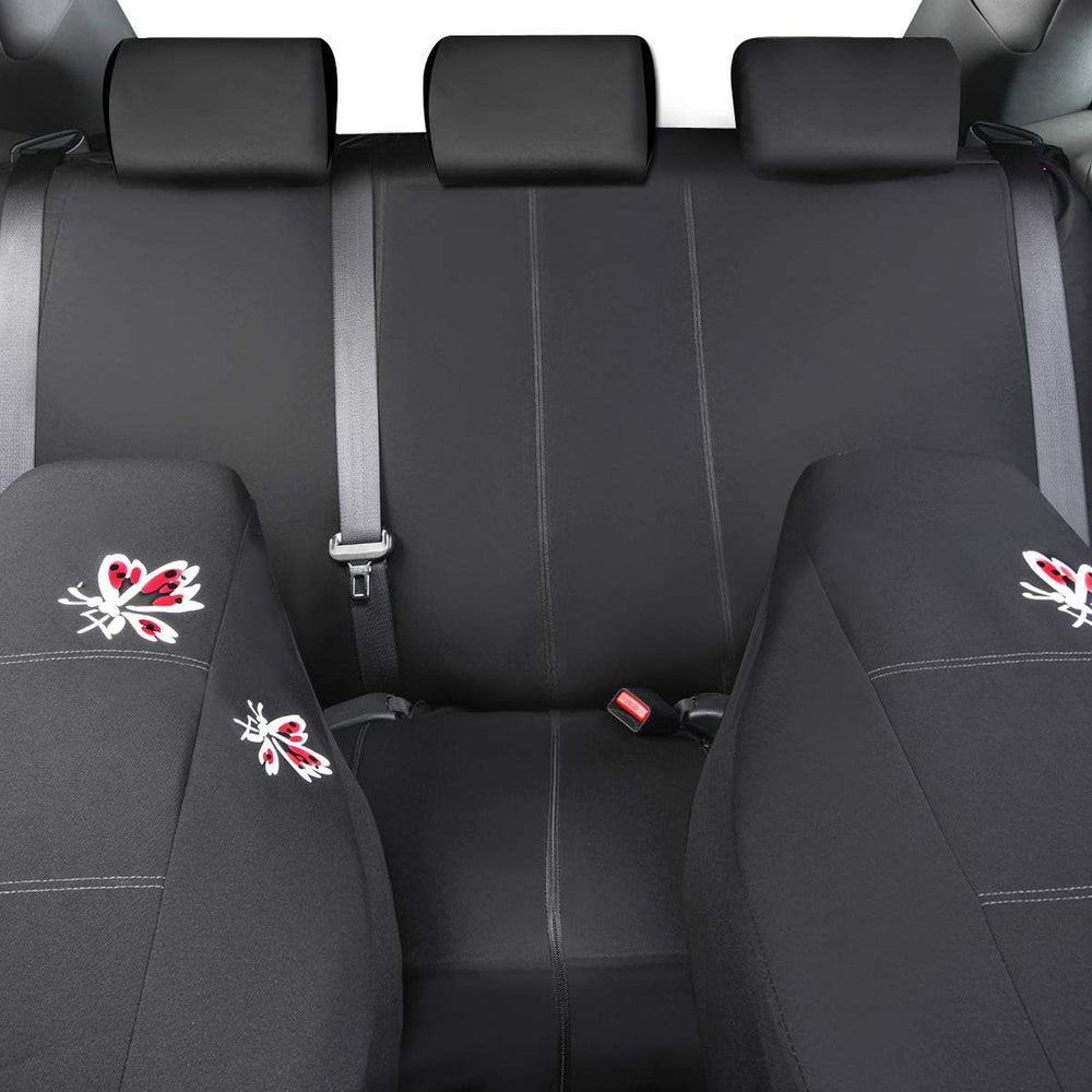 Outlet Pretty Butterfly Universal Fit High Back Full Set Car Seat Covers,Airb...