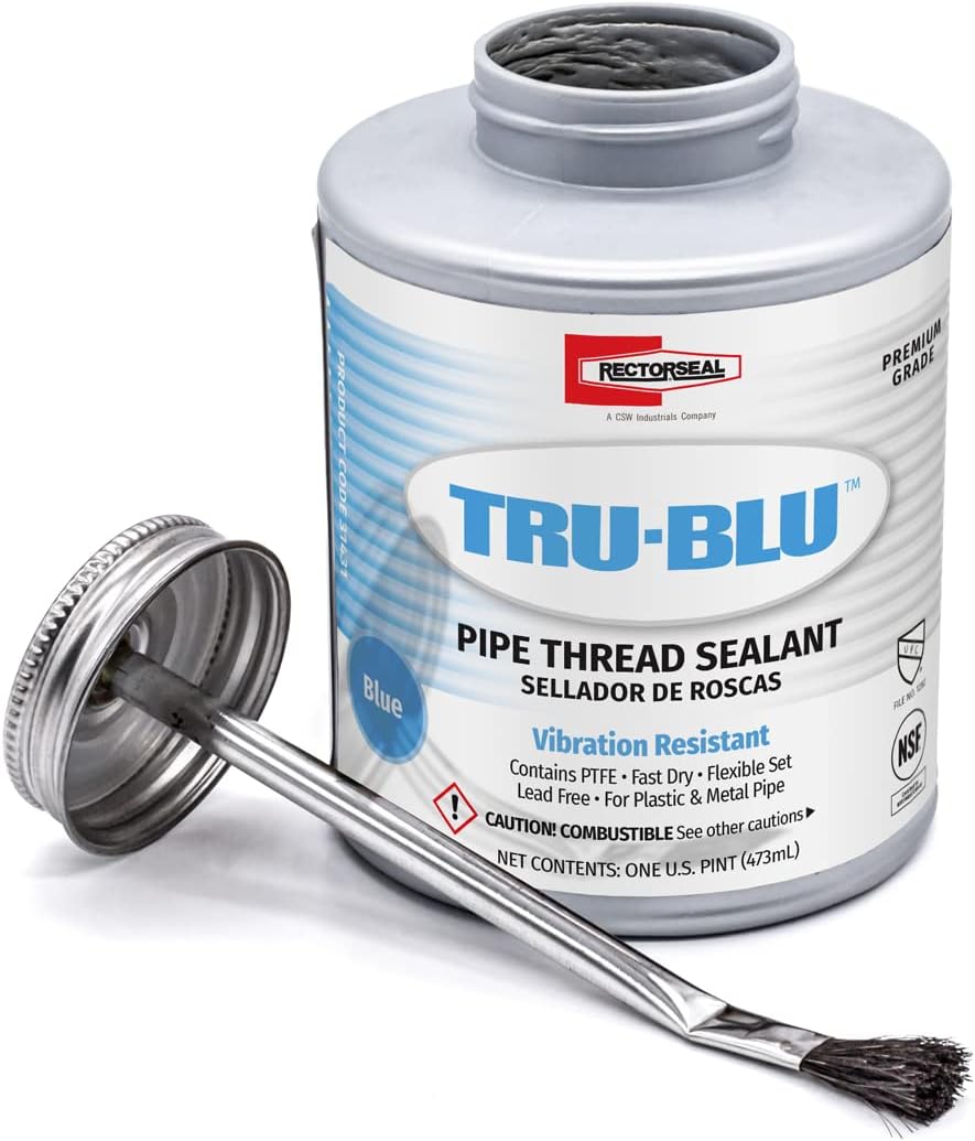 RectorSeal Tru-Blu 31431 Pipe Thread Sealant, Fast-Dry, Flexible Set Thread S...