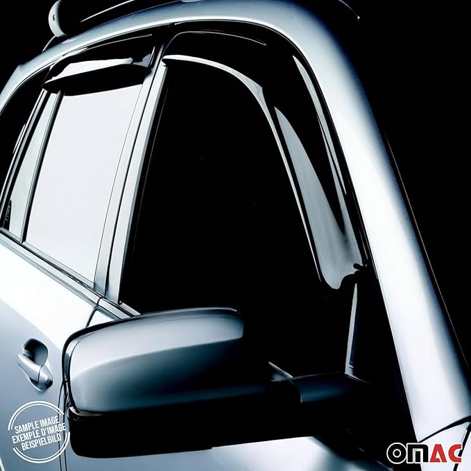 OMAC Window Visor Vent Rain Deflector (4 Pcs)
