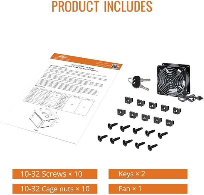 Tecmojo 12U Wall Mount Rack Network Cabinet