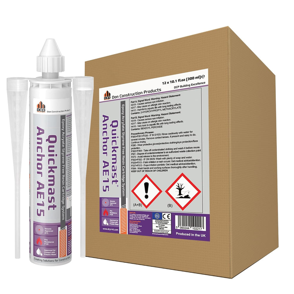 DCP Quickmast AE15 Concrete Epoxy for Rebar and Rods 12-Pack – High-Strength ...