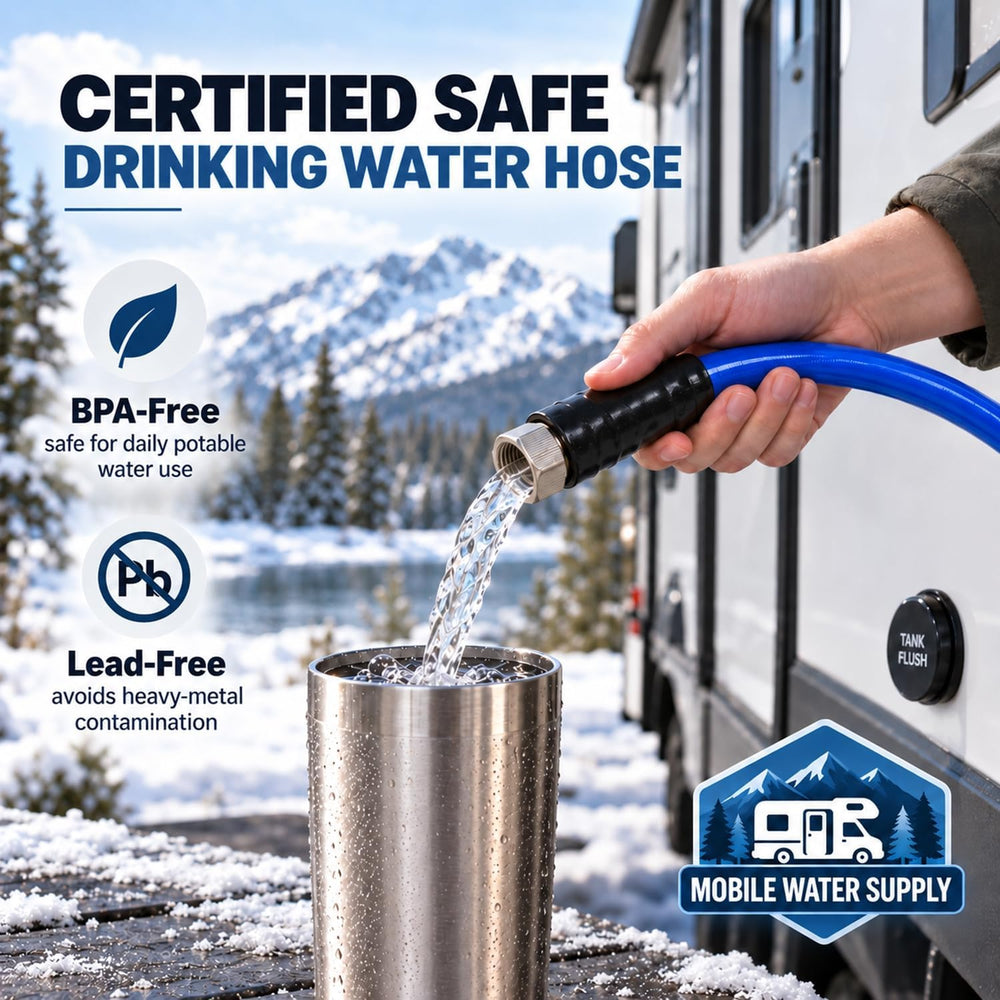 30FT Heated Water Hose for RV, -45°F Anti-Freeze RV Drinking Heated Hose