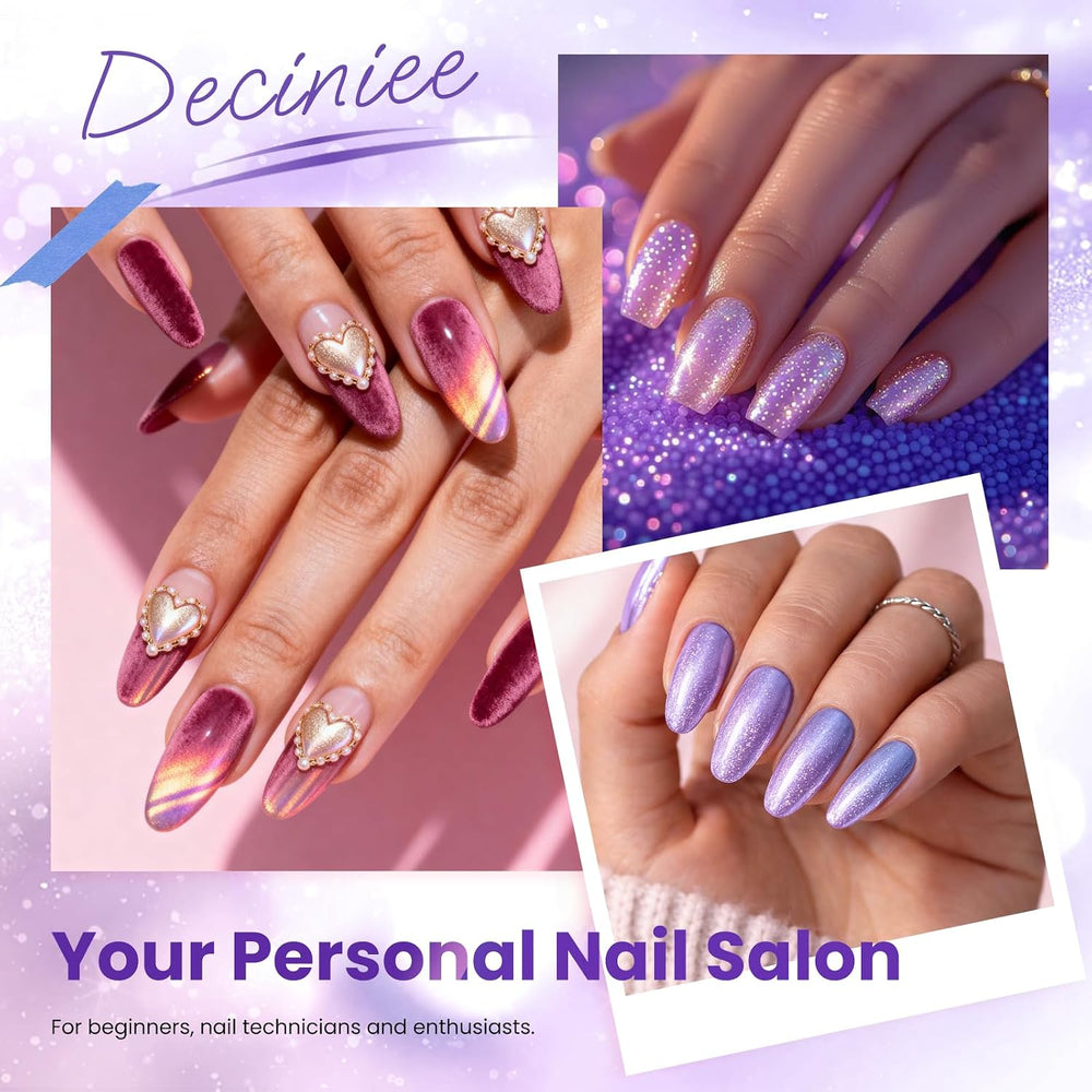 Acrylic Nail Kit for Beginners with Everything in Storage Bag, Bling Purple