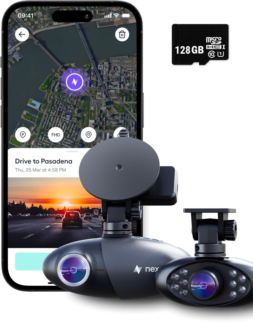Pro Dash Camera for Cars | Compact Dash Cam Front and Inside View with Night ...