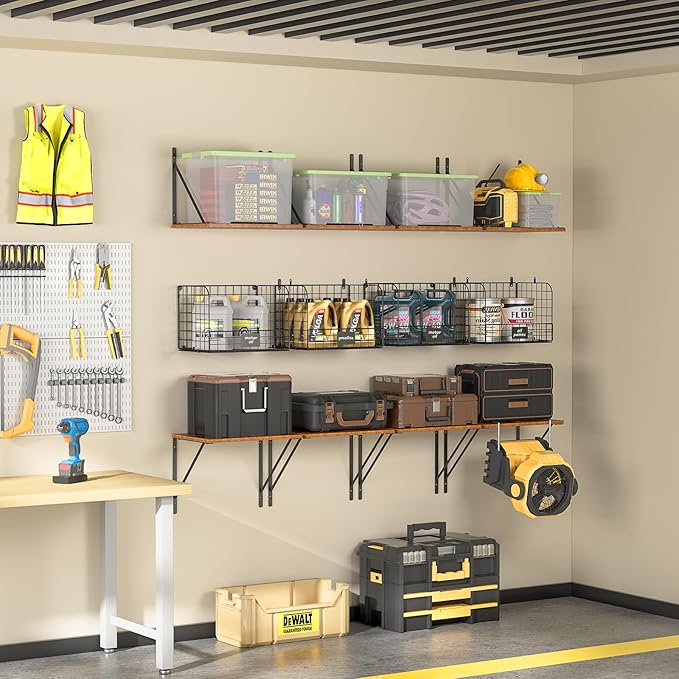 2 Pack Garage Shelves Wall Mounted