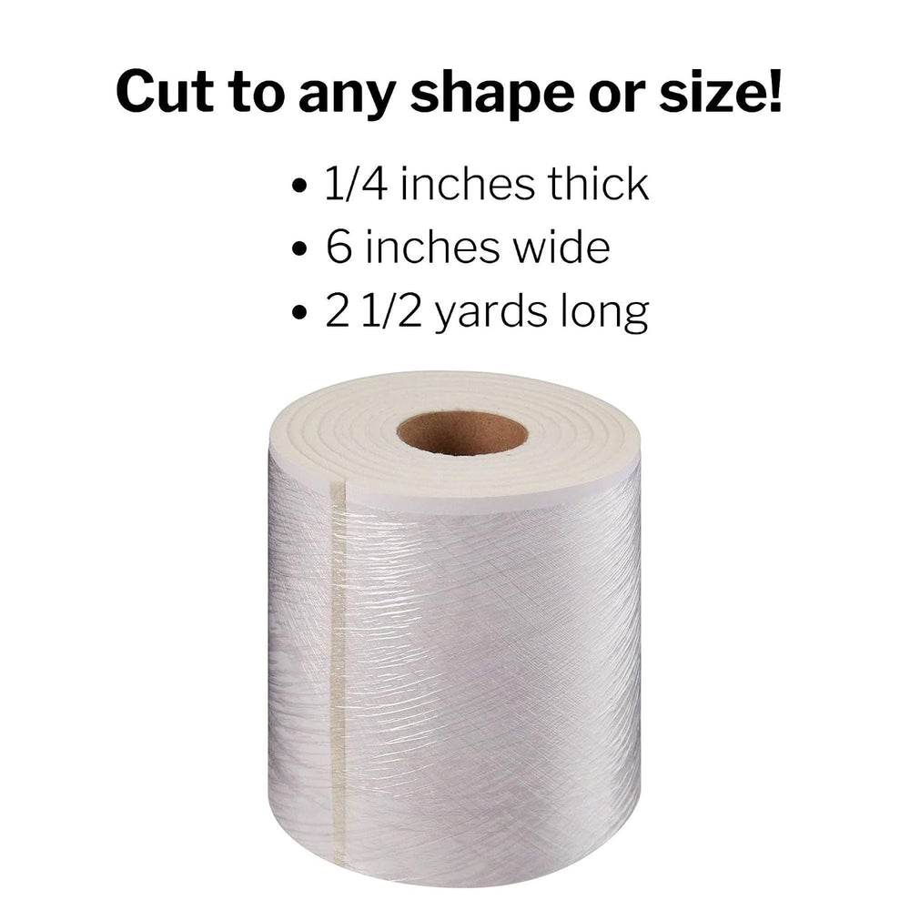 McKesson White Orthopedic Felt Roll with Adhesive Backing, 6 in x 2.5 yd
