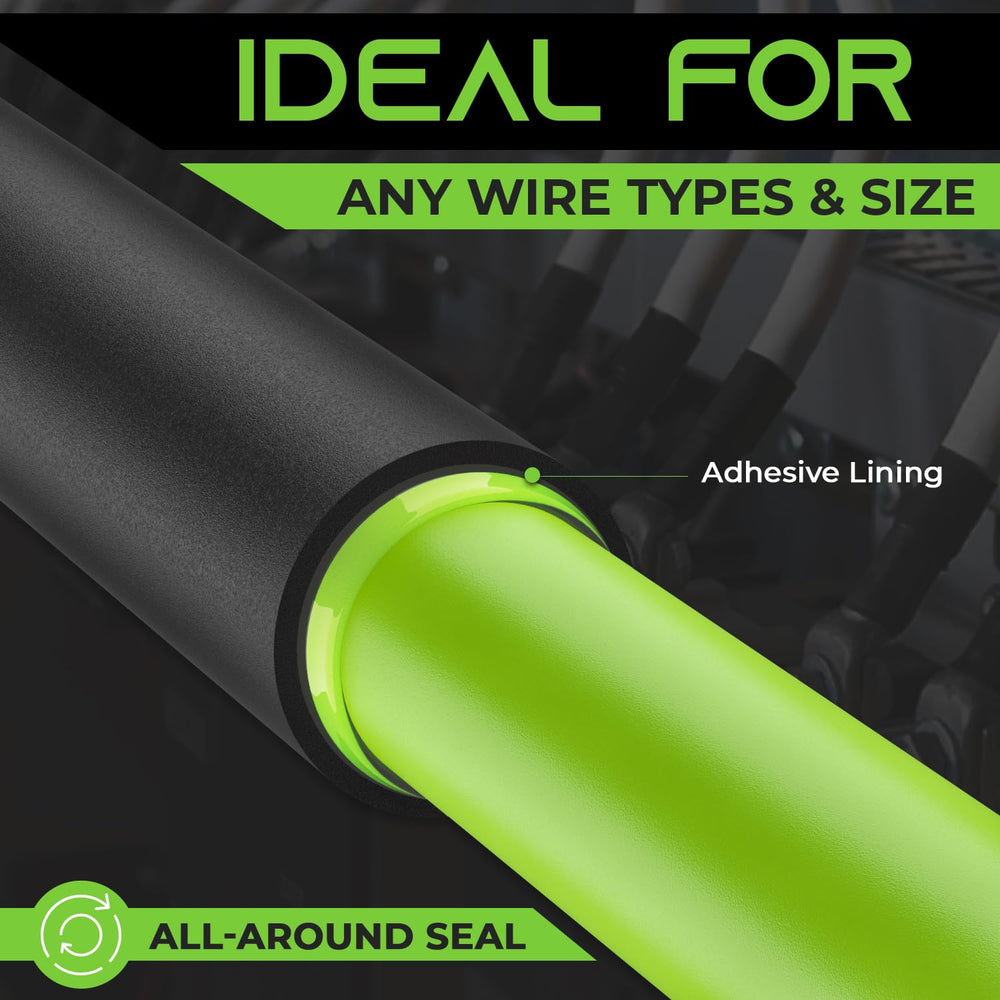 GEARit Heat Shrink Tubing 1-1/2 in 50ft Black 3:1 Adhesive Lined Dual Wall