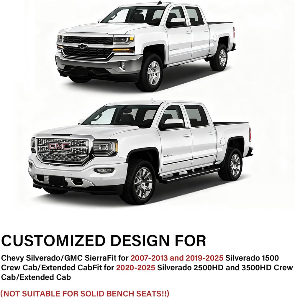 Coverado Silverado Rear Seat Covers, Faux Leather Car Seat Covers Fit for Che...