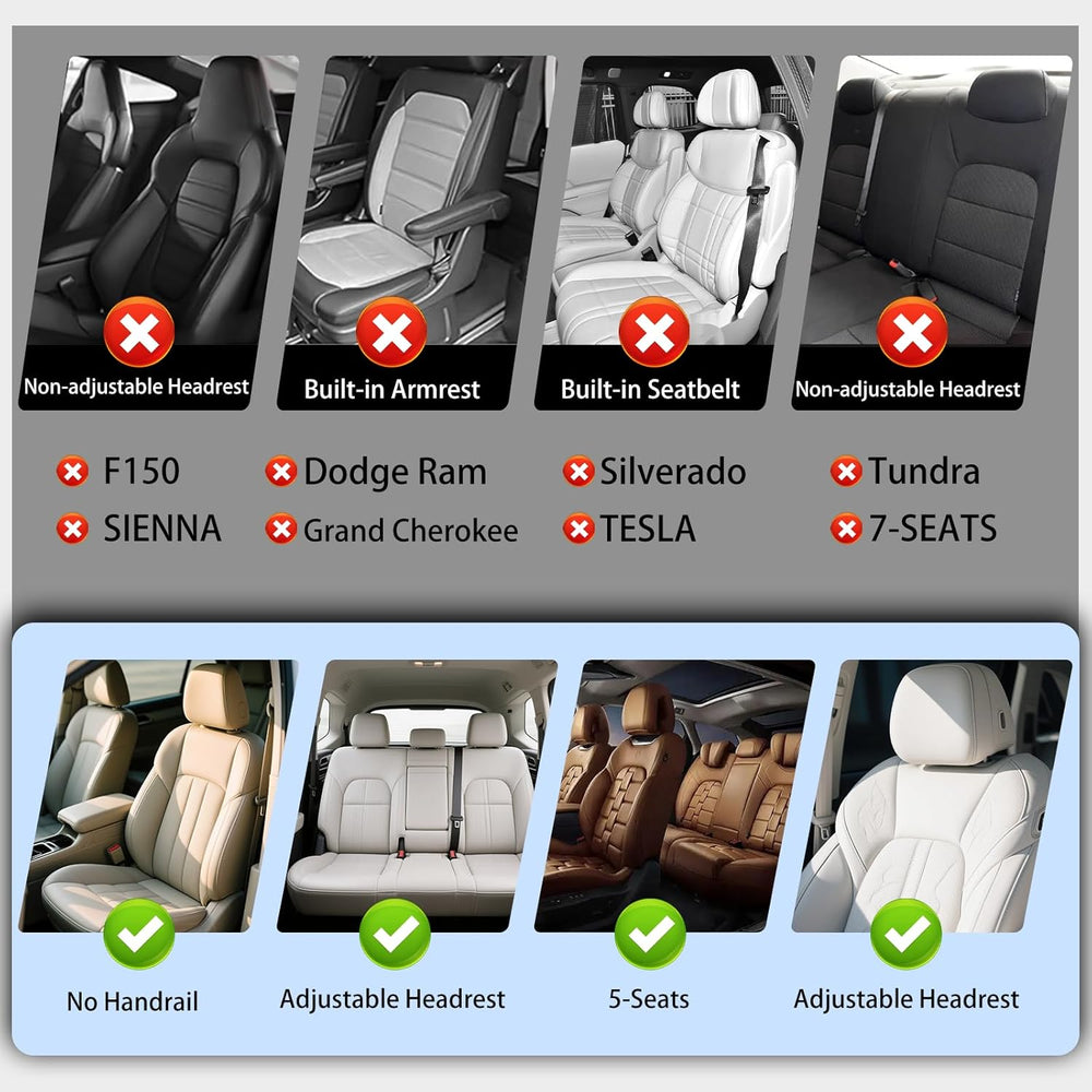 Black Faux Leather 5-Seat Car Seat Covers Full Set
