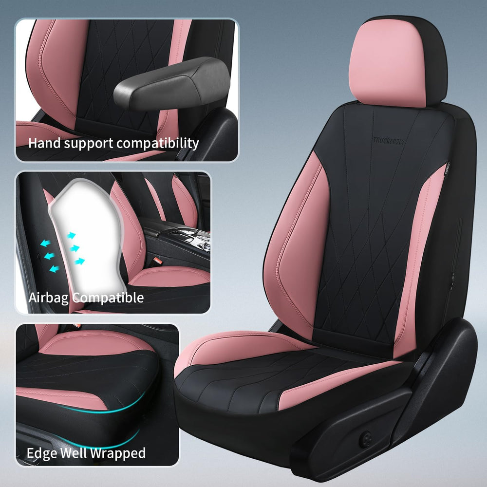 Car Seat Covers Full Set, Leather Car Seat Cushion, Ultra-Thin Breathable Mat...