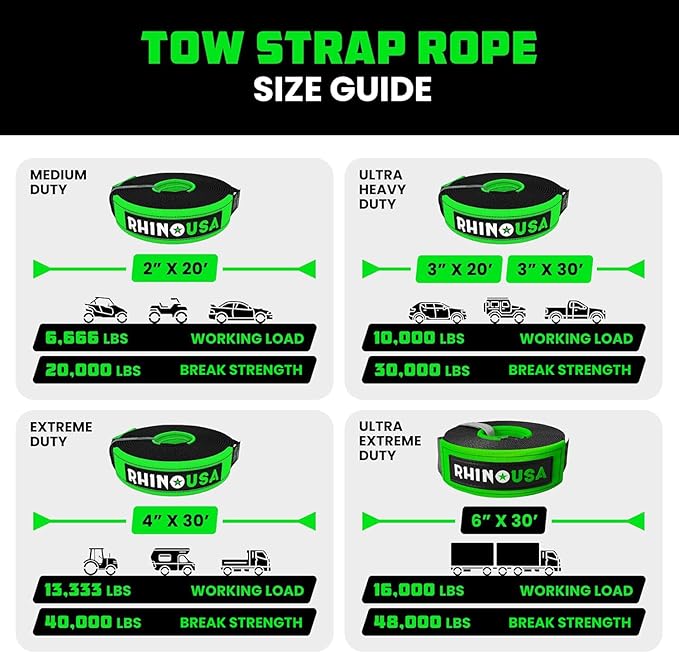 Rhino USA Recovery Tow Strap