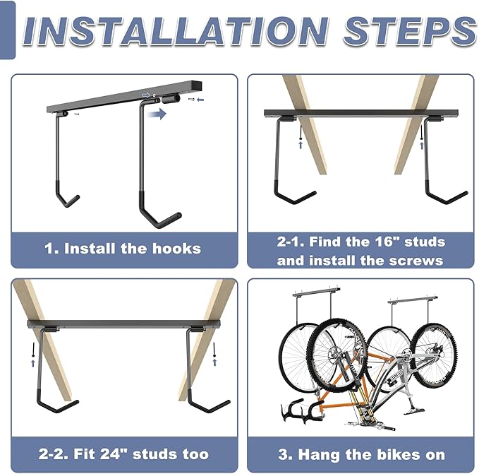 WALMANN Ceiling Mounted Bike Rack