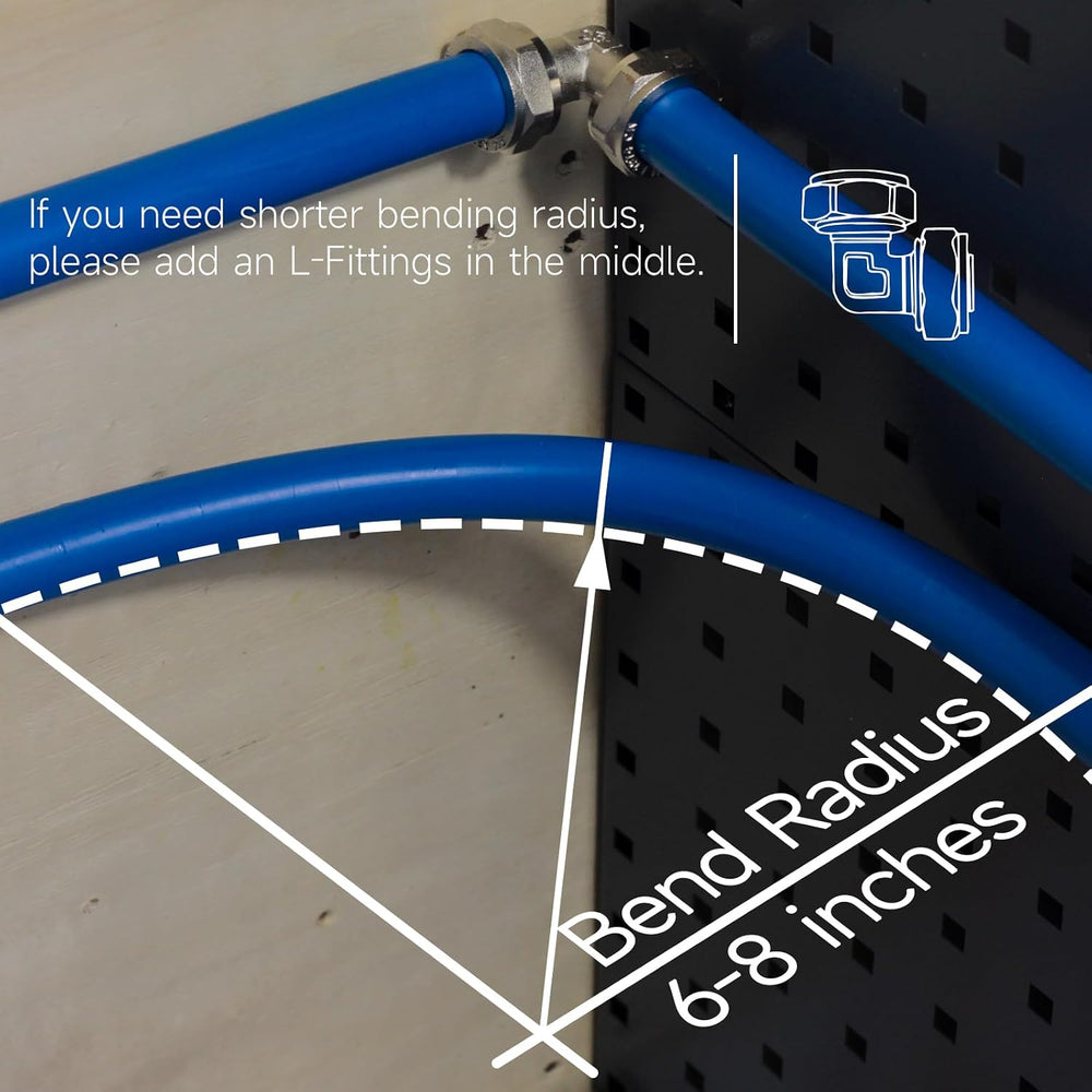 Compressed Air Pipe System with 3/4 Inch ID, Shop Air Line Kit