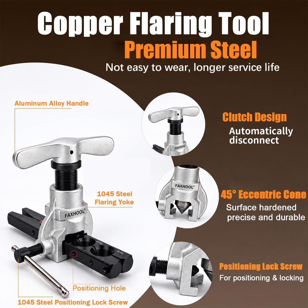 Flaring Tool Kit, Flare Tool HVAC, Copper Pipe Flaring Tool