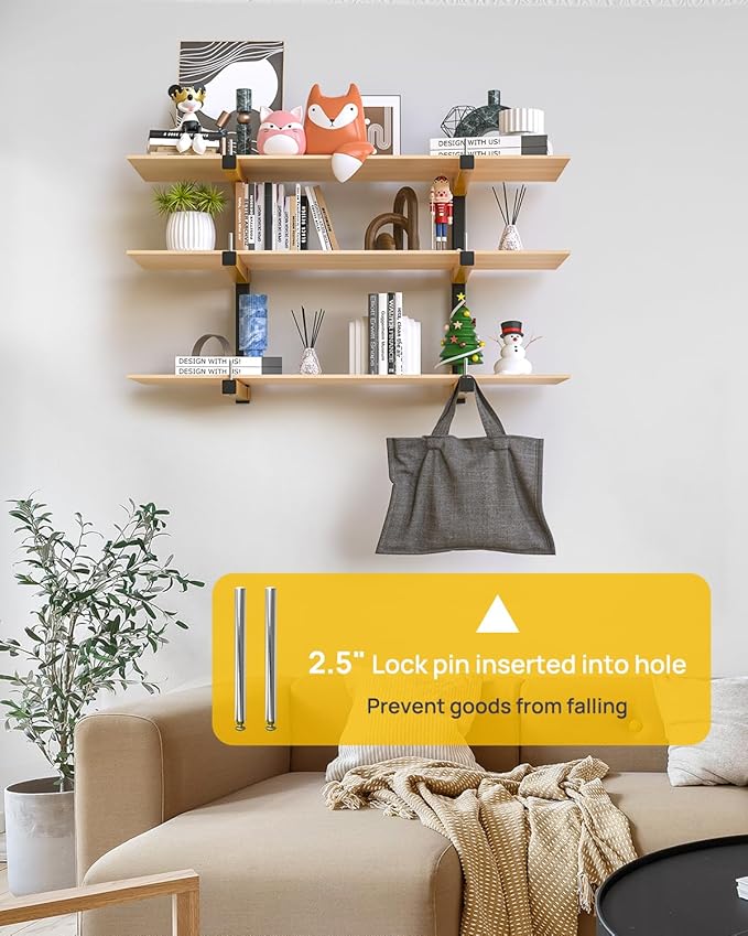Lumber Rack Wall Mount Storage Racks Folding Wood Organizer Heavy Duty Shelf ...