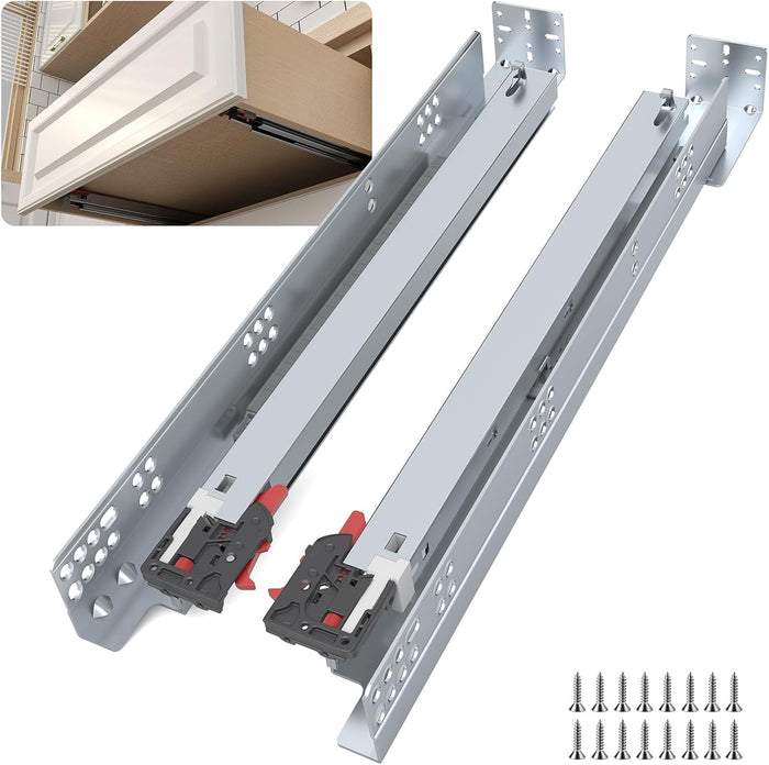 1 Pair 2 Pcs Concealed Soft Close Undermount Drawer Slides 12 Inch