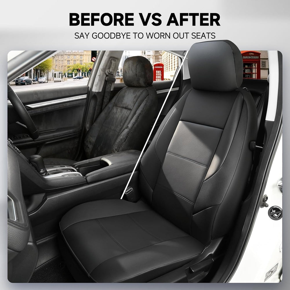 GIANT PANDA 2PCS Front Seat Covers for Hyundai Sonata Elantra Tucson Santa Fe...