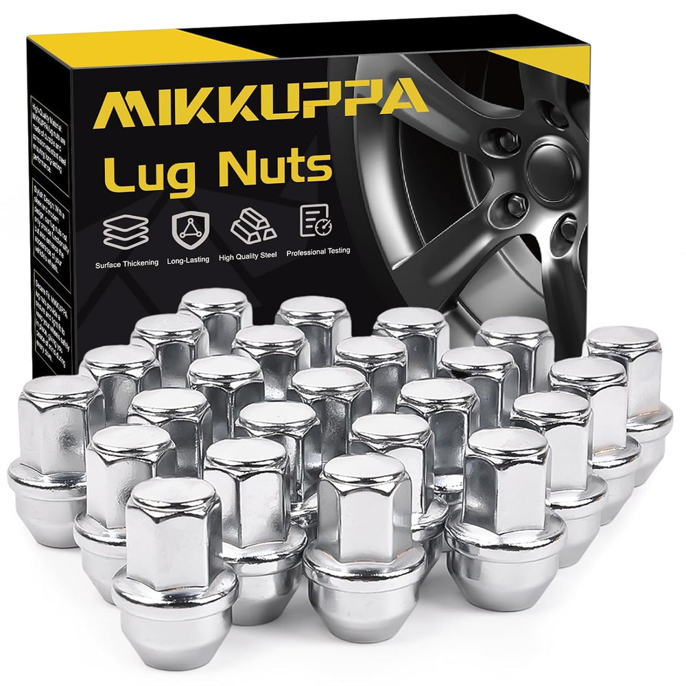 MIKKUPPA 24pcs M14x1.5 F150 Lug Nuts, Chrome OEM Style Replacement for 2015-2...