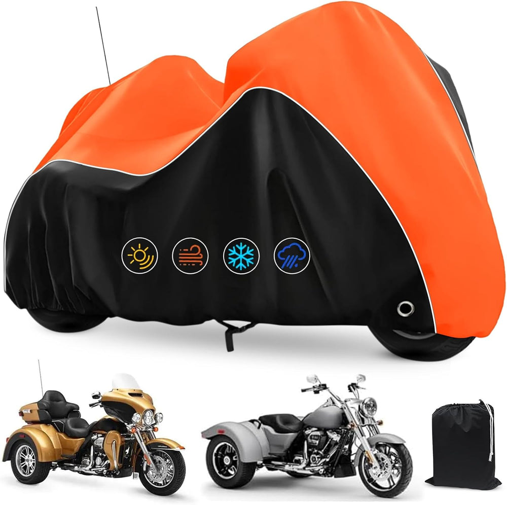 COVERVIN Trike Cover, Waterproof 3 Wheel Motorcycle Cover for Harley Honda Go...