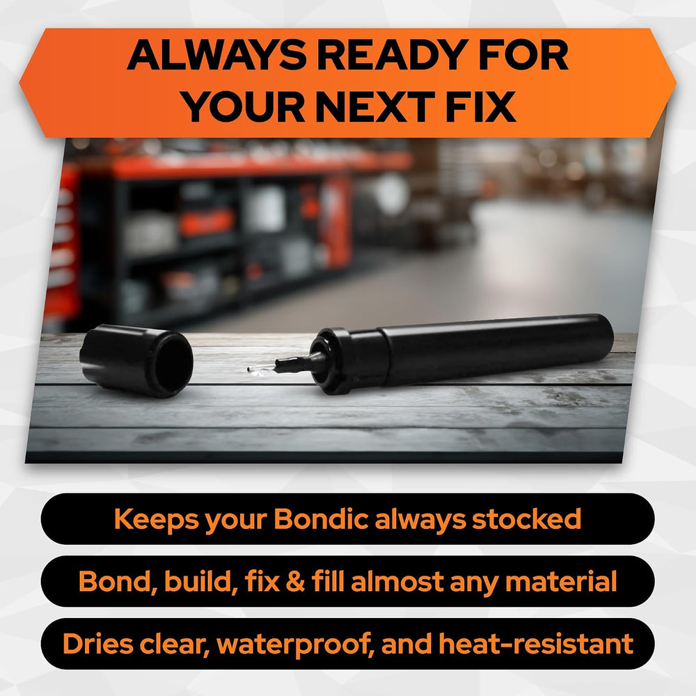 Bondic LED UV Liquid Plastic Welder Refill Cartridges, Cures Quickly, Adhesiv...