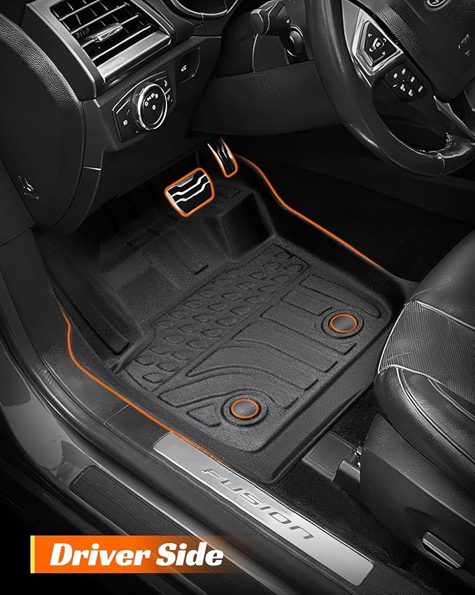 for 2016-2013 Ford Fusion Floor Mats Cargo Liner S SE Titanium Rubber Trunk
