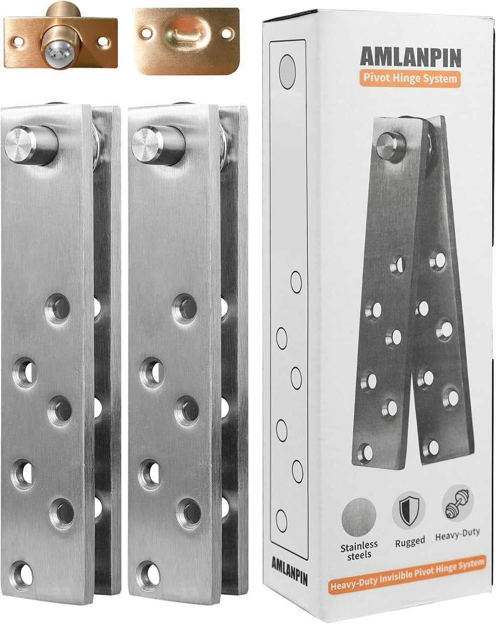 Heavy Duty Pivot Hinge for Wood Door with 360 Degree Rotation,Ideal for Hidde...
