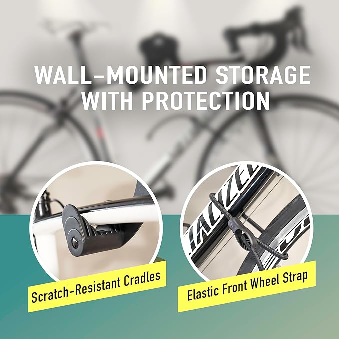 Buffalo Bike Wall Mount Rack – Adjustable Horizontal Indoor Hanger