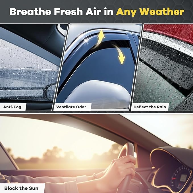 4pcs in Channel Window Visor Fit