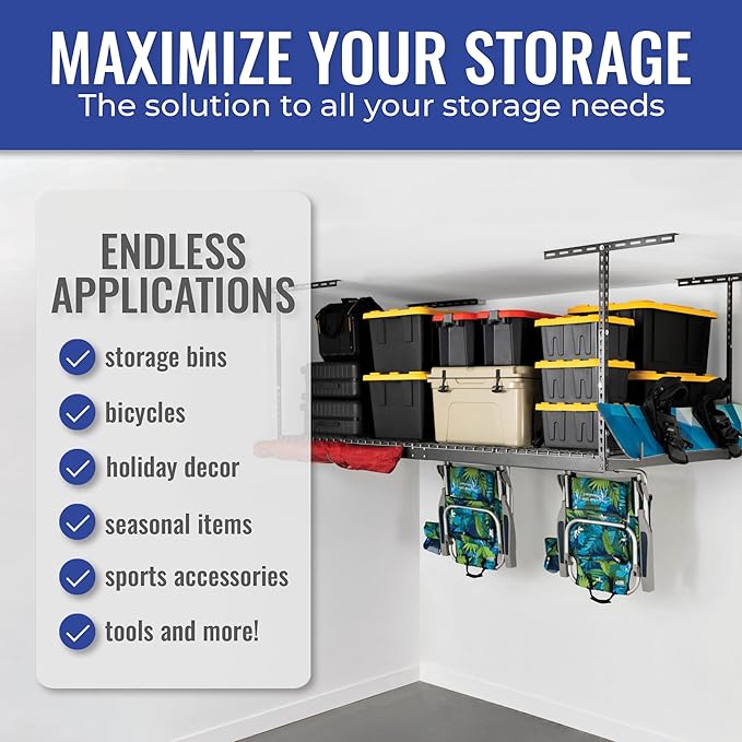 SafeRacks Overhead Storage Rack (5-pc)