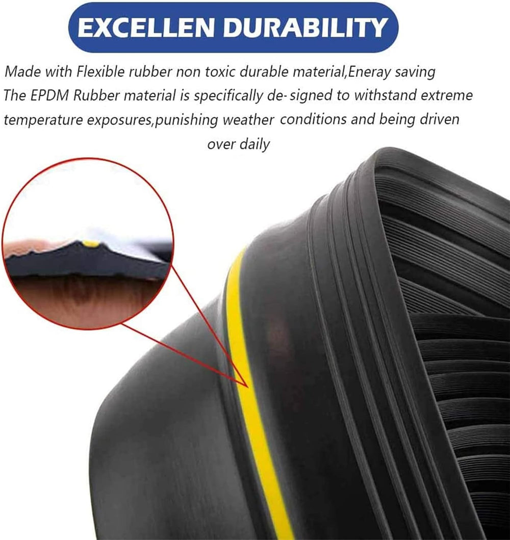 10Ft/3M Universal Garage Door Rubber Threshold Strip with 300ml Black Adhesiv...