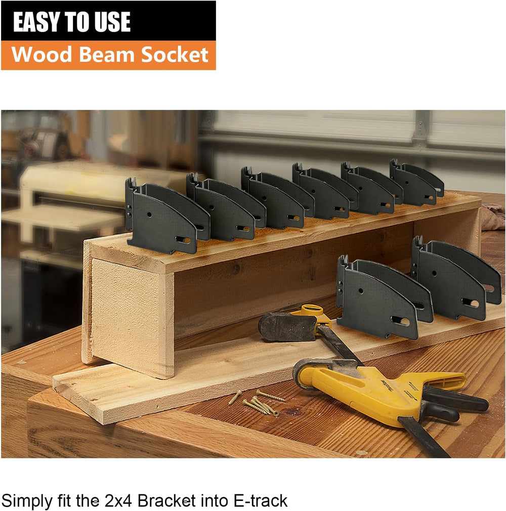 E Track 2x4 Bracket Wood Beam Socket 10 Pack