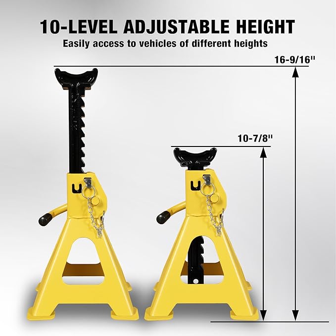 YELLOW JACKET Car Jack Stands 3 Ton