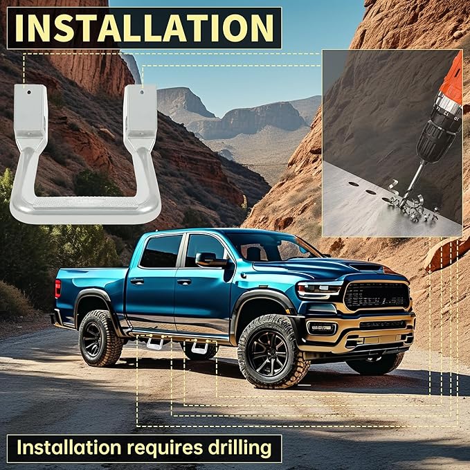 KUAFU Pair Aluminum Universal Side Step Compatible