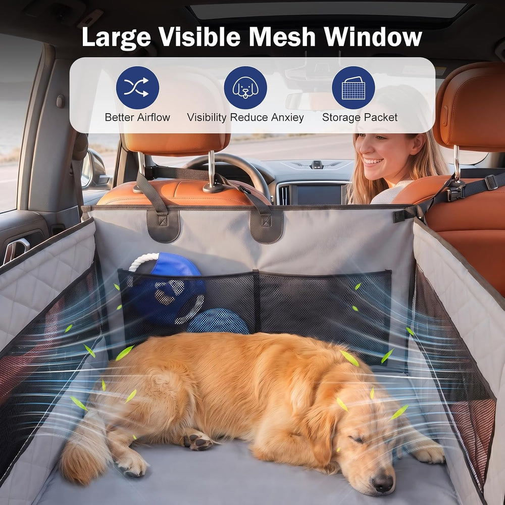 MIXJOY Dog Car Seat for Large Medium Dogs, Back Seat Extender for Pets, Water...