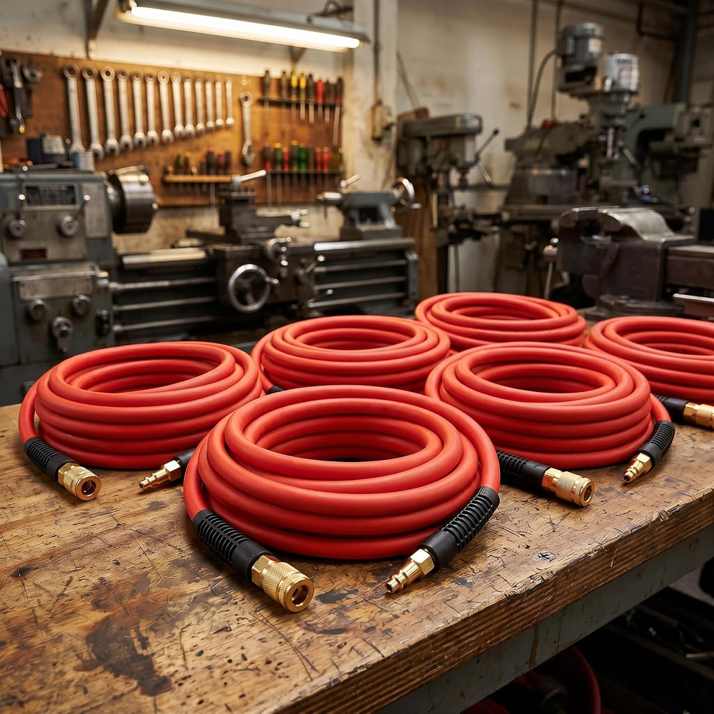 Hybrid Lead-in Air Hose 1/4" ID x 100FT, Red