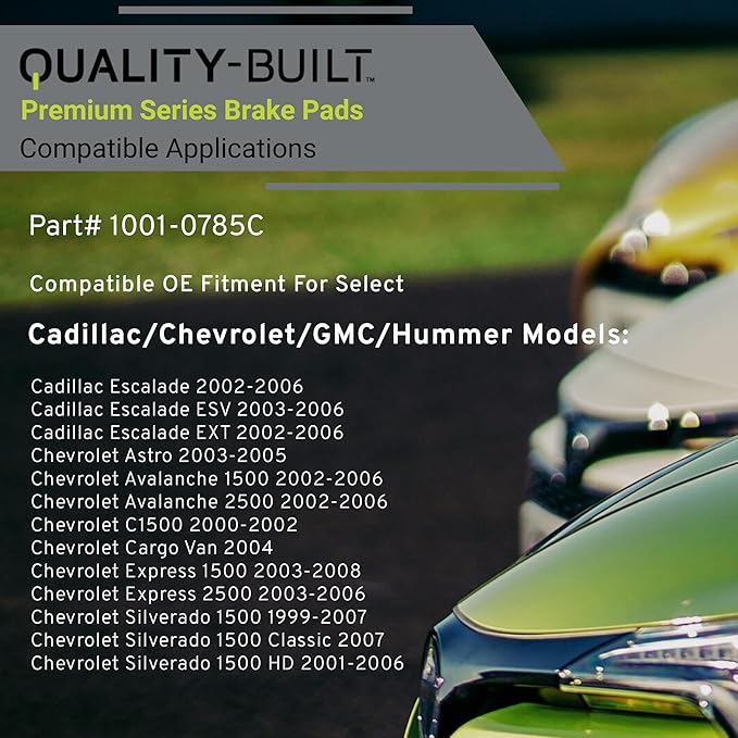 Premium Ceramic Front Brake Pads Compatible
