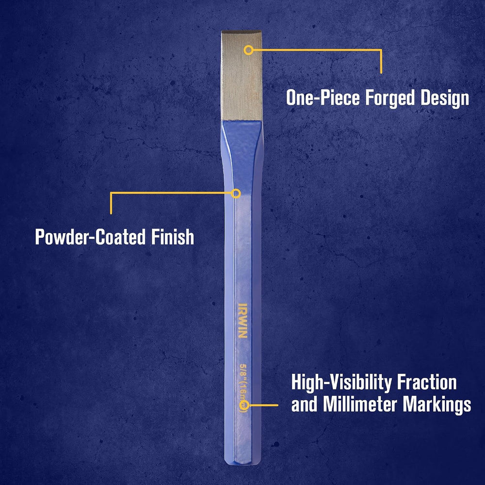 IRWIN Chisel Set, Chisel and Punch, 12-Pack with Various Sizes, Tempered for ...